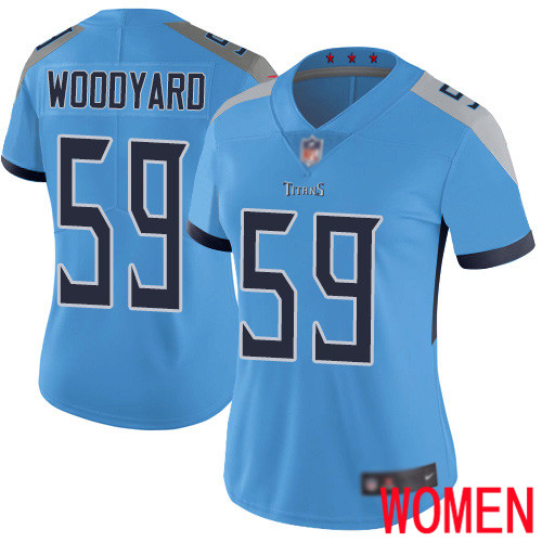 Tennessee Titans Limited Light Blue Women Wesley Woodyard Alternate Jersey NFL Football #59 Vapor Untouchable